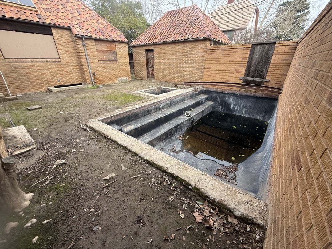 The same pool before the rebuild